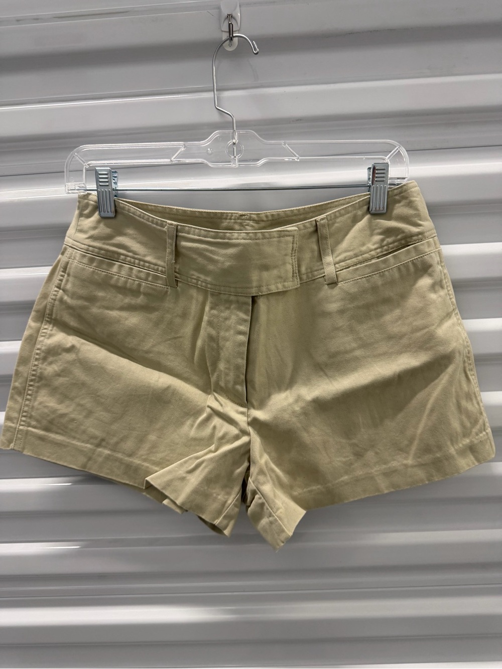 Boston Proper Women's Classic Khaki Cotton Blend Shorts Size 8